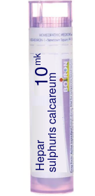 Hepar Sulphuris Calcareum 10M Boiron Pellets 80 pellets